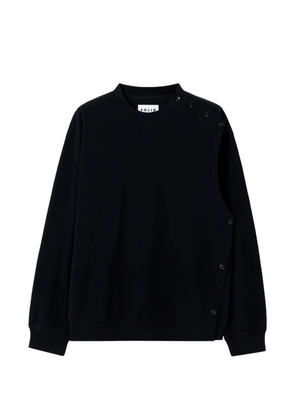 SOLID HOMME button-detail sweatshirt - Blue