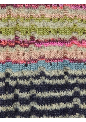 Missoni Pre-Owned striped knit wool scarf - Neutrals