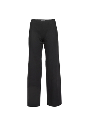 Emporio Armani Pre-Owned wool wide-leg trousers - Black