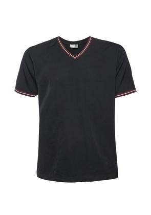 Gucci Pre-Owned stripe-detail V-neck T-shirt - Black