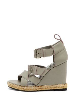Balenciaga Pre-Owned ankle-strap espadrille wedge sandals - Grey