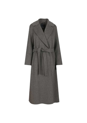 'S Max Mara belted kimono-sleeve coat - Grey