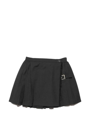 Enfants Riches Déprimés buckle-fastening pleated mini skirt - Black