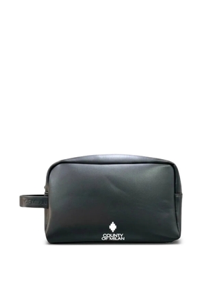 COUNTY OF MILAN logo-print wash bag - Black