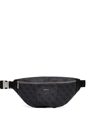 GUESS USA monogram-print logo-plaque belt bag - Black