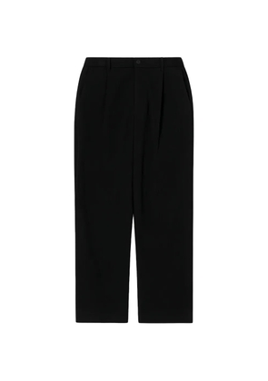 SOLID HOMME crinkled-effect trousers - Black