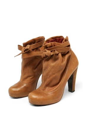 Marc Jacobs Vintage ankle-wrap leather ankle boots - Brown
