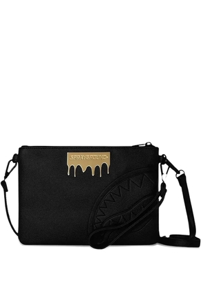 Sprayground Gold Brick Lux logo-plaque clutch bag - Black