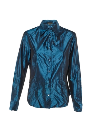 Etro Pre-Owned silk button-front shirt - Blue