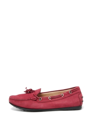Tod's Vintage Gommino nubuck leather loafers - Red
