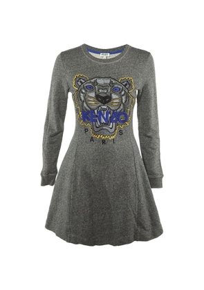 Kenzo Pre-Owned embroidered sweater dress - Grey
