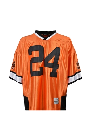 BREATH logo-patch mesh T-shirt - Orange