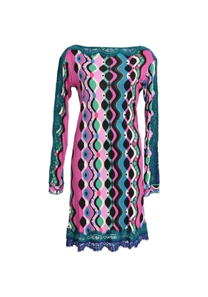 PUCCI Pre-Owned printed lace-detailed dress - Pink