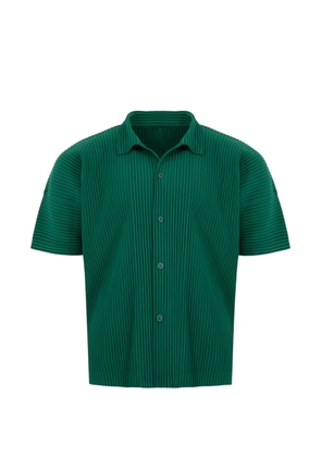 Issey Miyake pleated-design shirt - Green