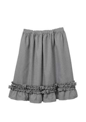 Comme Des Garçons Girl houndstooth-pattern midi skirt - Black