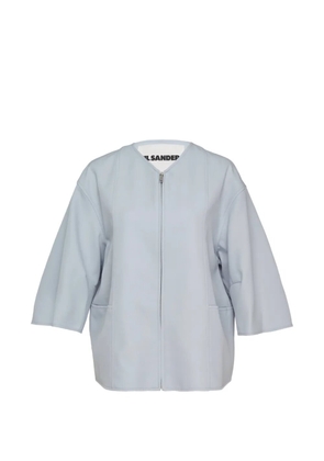 Jil Sander zip-up gabardine jacket - Grey