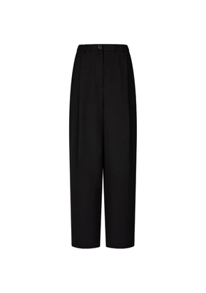 TOMBOY pleated elasticated-waist trousers - Black