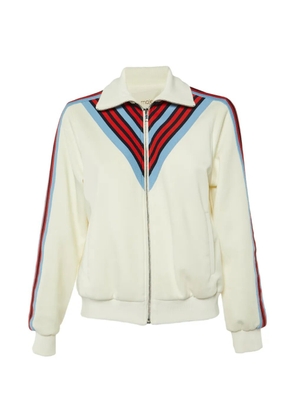 Maje Manela striped-trim jacket - White