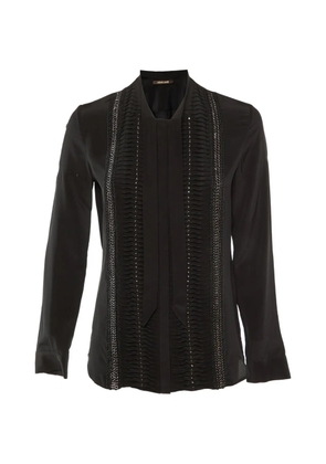 Roberto Cavalli Vintage Roberto Cavalli studded tie-detail shirt - Black