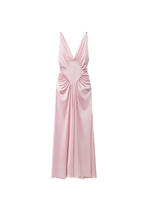 Versace viscose-jersey draped gown - Pink