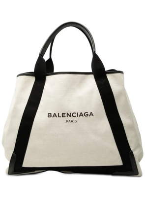 Balenciaga Pre-Owned 2015 Canvas Navy Cabas M tote bag - Black