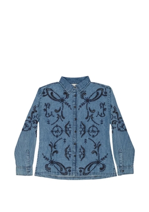 MAISON HOTEL Stella Constellation embroidered denim shirt - Blue