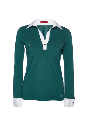 Carolina Herrera Vintage pique long-sleeve T-shirt - Green