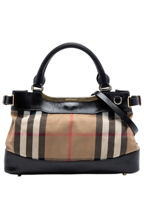 Burberry Pre-Owned 2000-2017 Small House Check Canvas Bridle Hepburn satchel - Brown