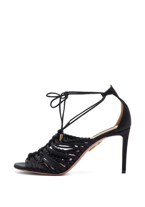 Aquazzura braided ankle-strap sandals - Black