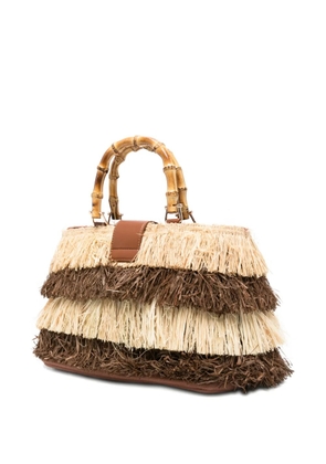 RUE MADAM PARIS Riad fringed tote bag - Neutrals