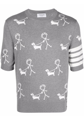 Thom Browne Mr Thom-Hector 4-Bar knitted jumper - Grey