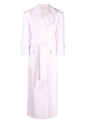 Thom Browne double-breasted cotton trench coat - Pink