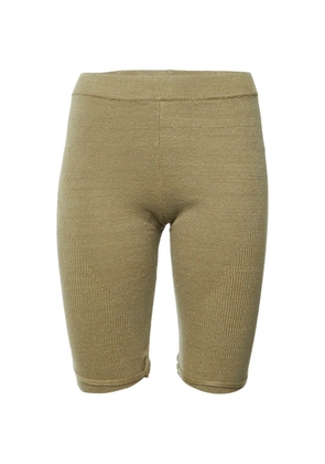 Jacquemus Pre-Owned Sierra rib knit shorts - Green