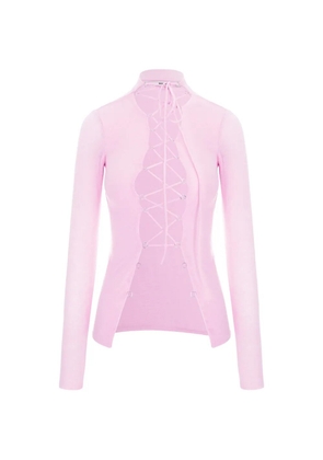 MANURÍ Jamie lace-up top - Pink