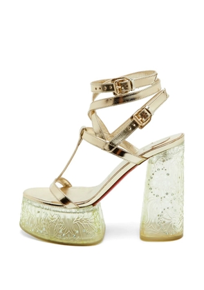 Christian Louboutin Pre-Owned Yazefine platform sandals - Gold