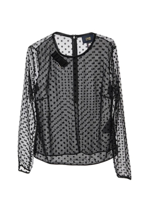 Cavalli Class flock dotted blouse - Black