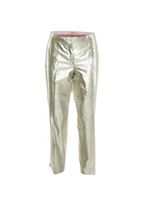 Etro Pre-Owned metallic-finish trousers - Silver