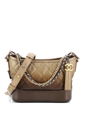 CHANEL Pre-Owned Gabrielle Quilted Ombre Goatskin Small hobo bag - Brown
