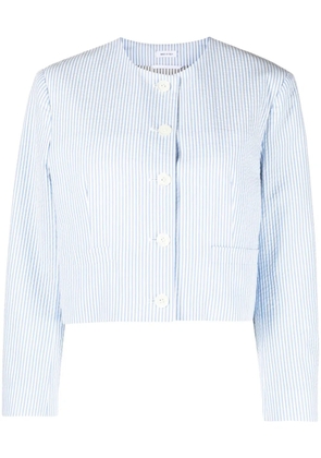 Thom Browne seersucker cropped jacket - Blue