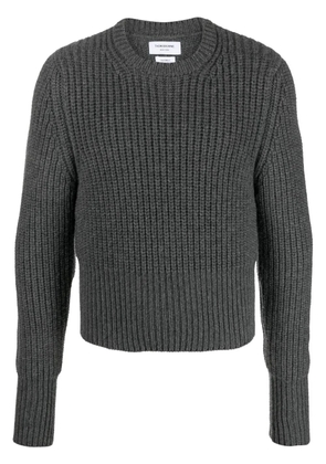 Thom Browne waffle-knit cashmere sweater - Grey