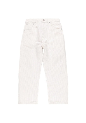 R13 X Boyfriend pinstripe-pattern five-pocket boyfriend jeans - White