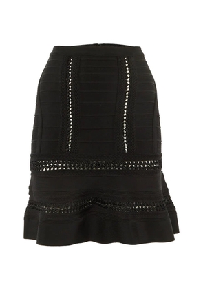 Hervé Léger Pre-Owned Bandage knit mini skirt - Black