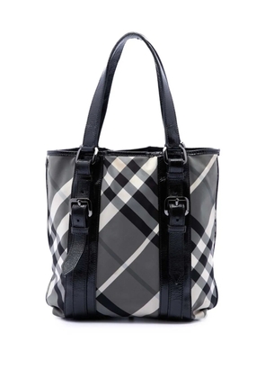 Burberry Pre-Owned 2000-2017 Small Beat Check Nylon Victoria tote bag - Grey