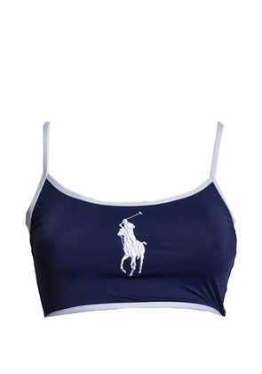 Polo Ralph Lauren embroidered-logo bikini top - Blue
