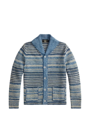 Ralph Lauren RRL striped shawl-collar cardigan - Blue