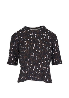Majestic Filatures leopard-print ribbed top - Black