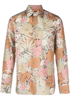 TOM FORD floral-print lyocell shirt - Green
