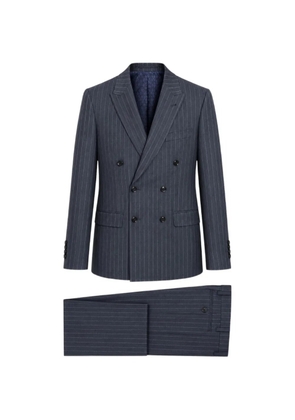 RAMON SANJURJO pinstriped double-breasted suit - Blue