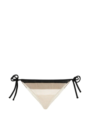 Brunello Cucinelli cotton net knit bikini bottoms - Neutrals