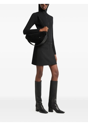 Courrèges medium Three Sixty curly-wool shoulder bag - Black